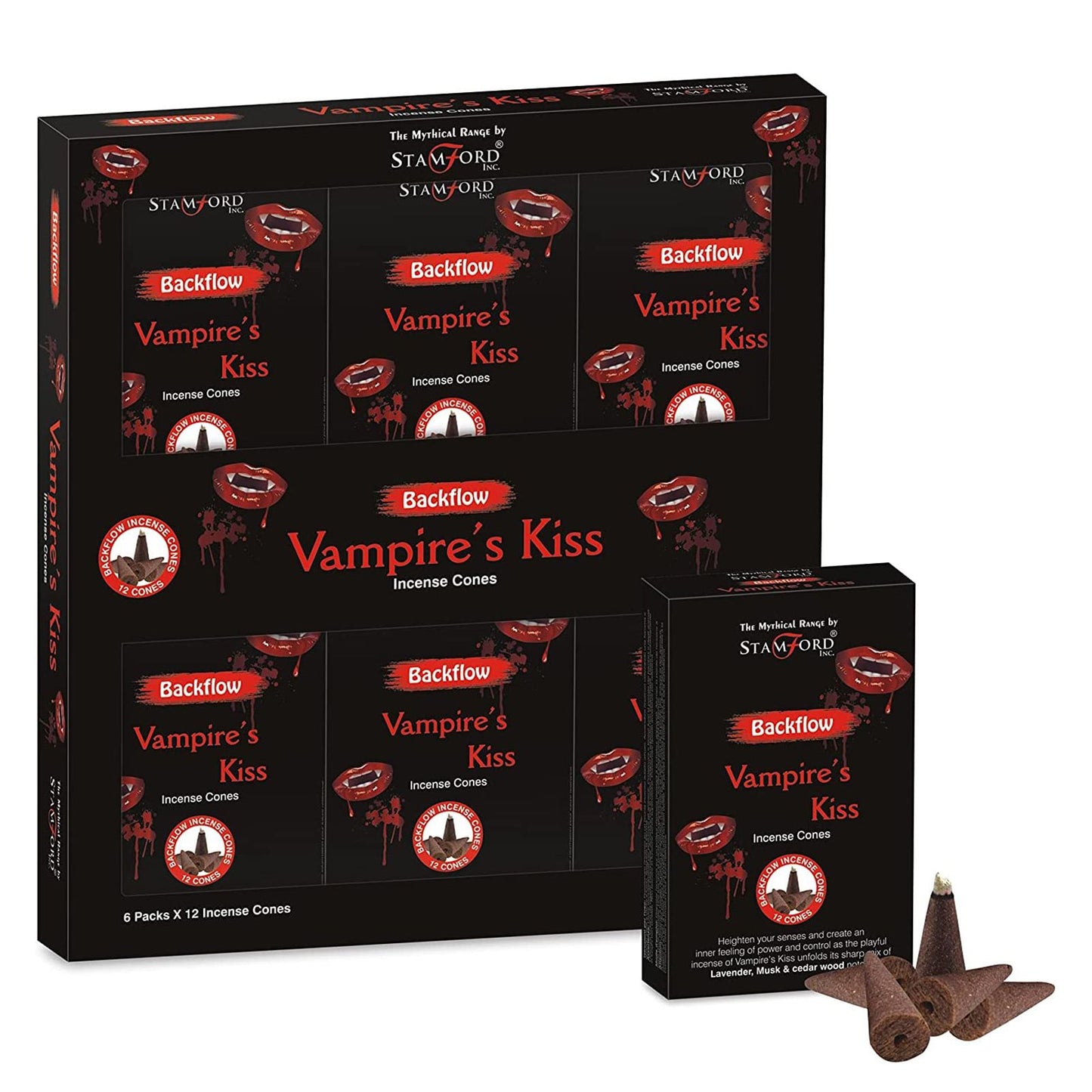 The Monastic Flow Backflow Incense Ensemble- Vampire's Kiss