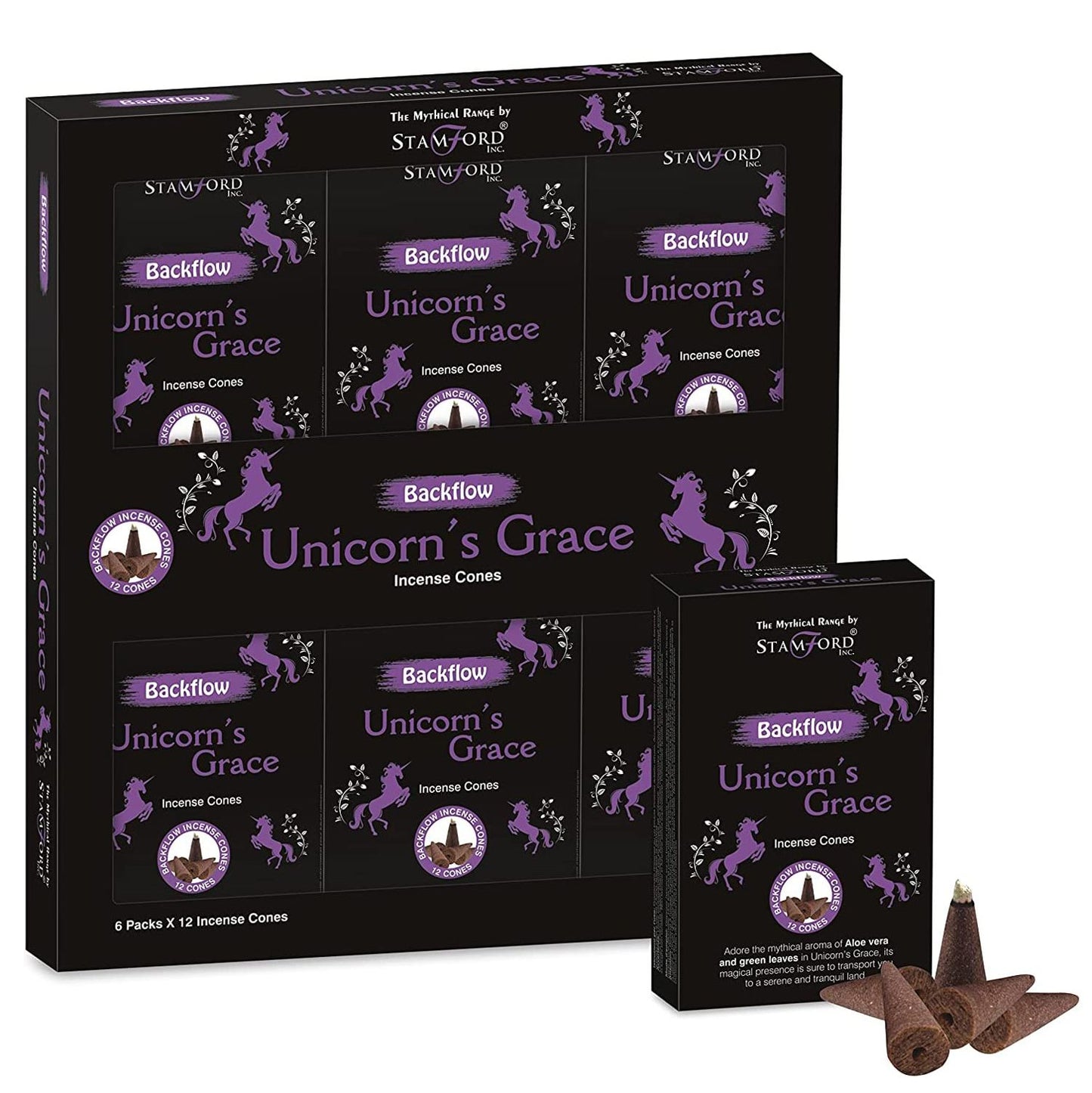 The Monastic Flow Backflow Incense Ensemble- Unicorn's Grace