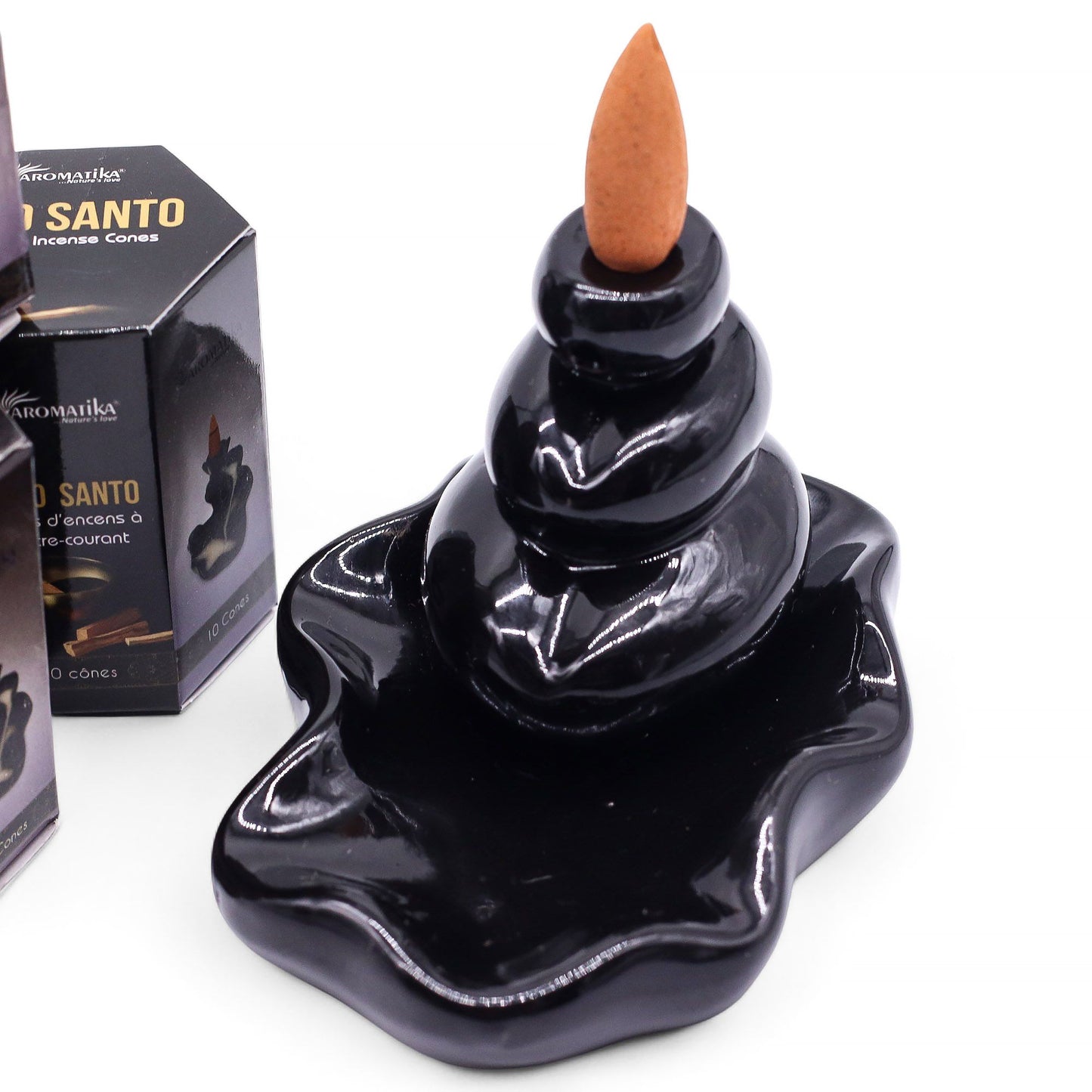 The Monastic Flow Backflow Incense Ensemble- Palo Santo