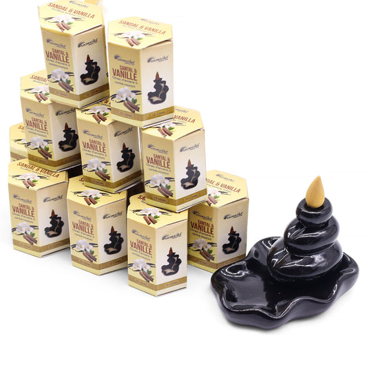 The Monastic Flow Backflow Incense Ensemble-Sandalwood & Vanilla