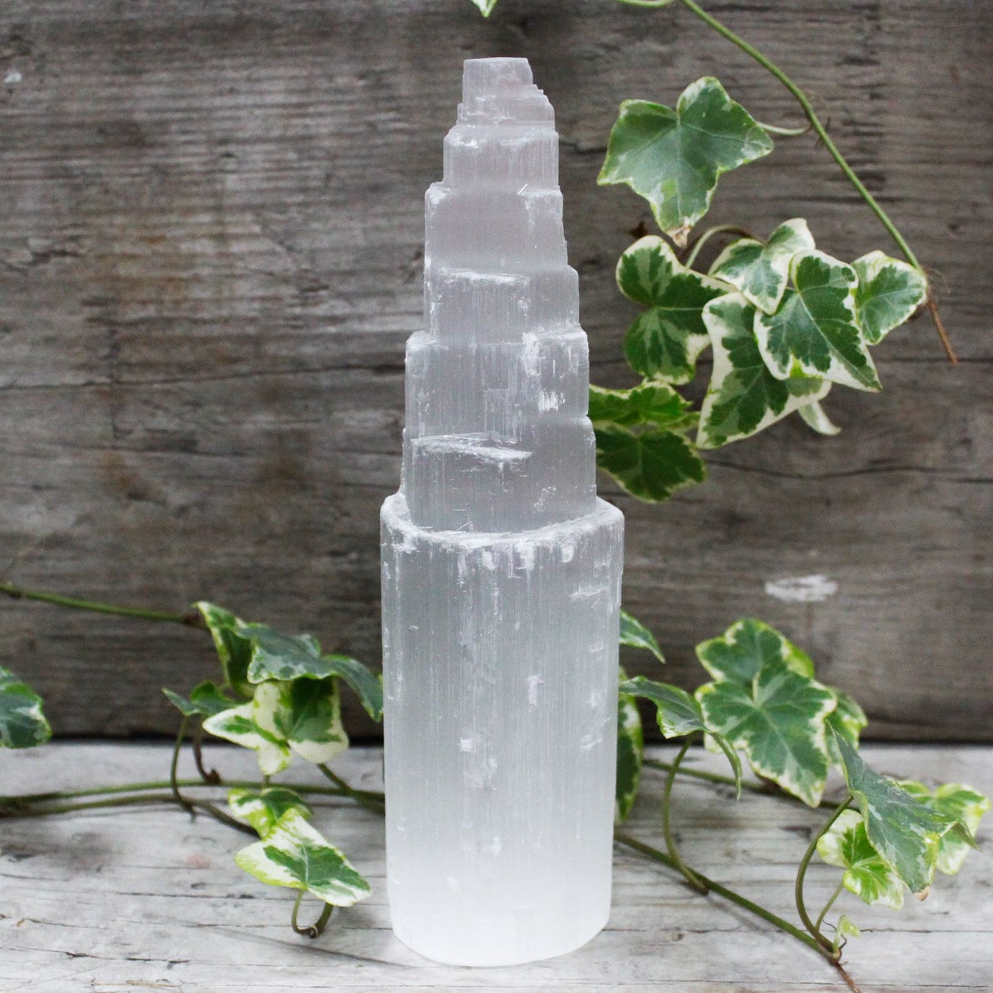 The Tactile Selenite Skyscraper Grounding Pillar