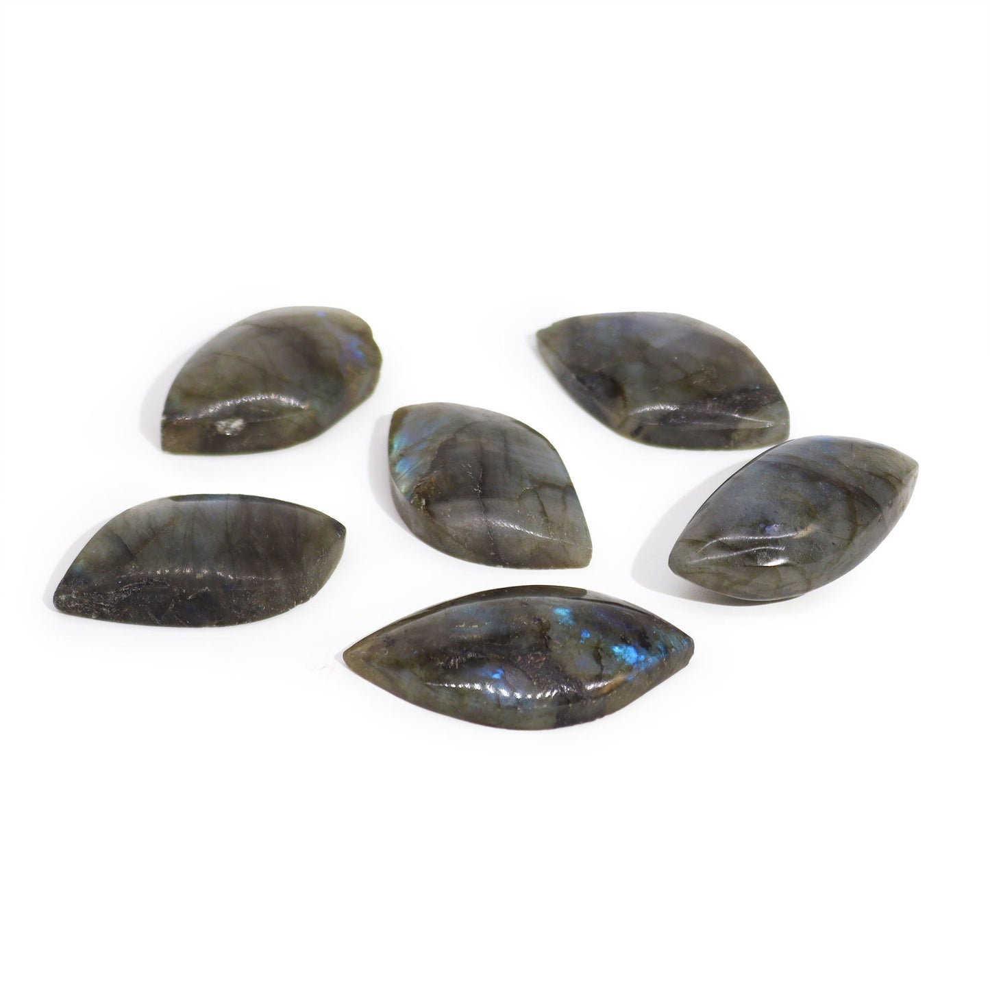 The Aurora Leaf: Carved Madagascar Labradorite Pocket Anchor